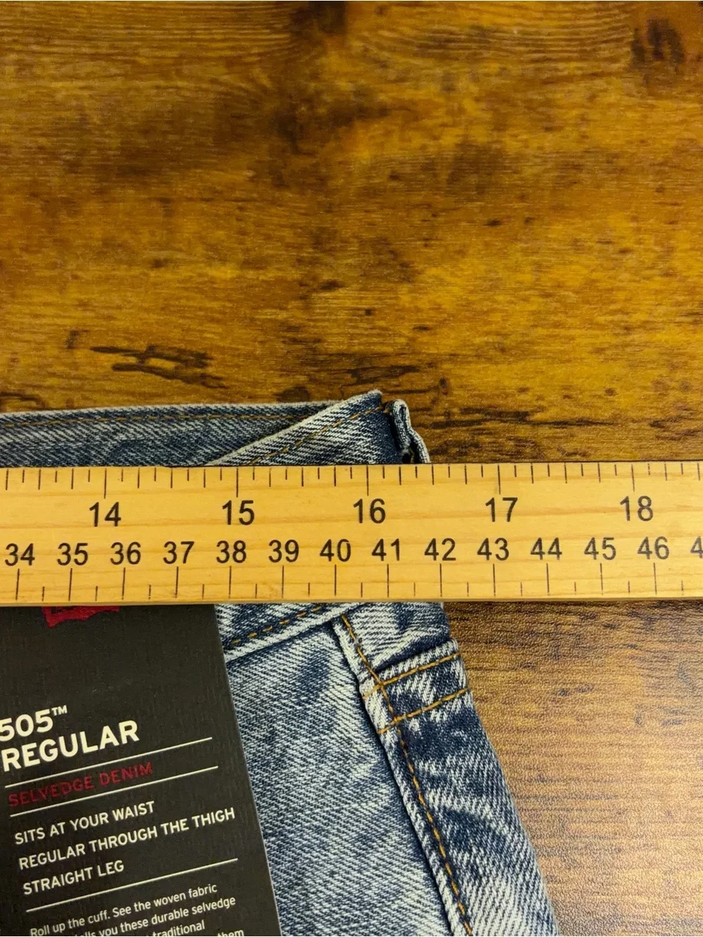 Levis 505 Selvedge Jeans Mens Size 33x30 Actual 32x29 Straight Leg Americana NWT